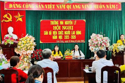 TRƯỜNG MẦM NON NGUYÊN LÝ HỘI NGHỊ CÁN BỘ, VIÊN CHỨC VÀ NGƯỜI LAO ĐỘNG NĂM HỌC 2025 – 2026