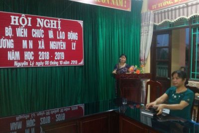 HỘI NGHỊ CBVC VÀ LAO ĐỘNG NĂM 2018-2019 TRƯỜNG MN XÃ NGUYÊN LÝ
