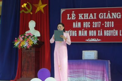 Trường mầm non xã Nguyên Lý tổ chức lễ khai giảng năm học 2017-2018