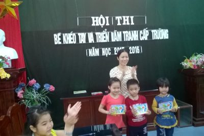 Hội thi ‘Bé khéo tay và triển lãm tranh cấp trường’
