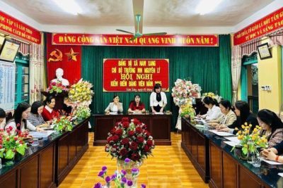 CHI BỘ TRƯỜNG MẦM NON NGUYÊN LÝ TỔ CHỨC HỘI NGHỊ KIỂM ĐIỂM ĐẢNG VIÊN NĂM 2025