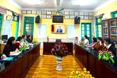 CHI BỘ TRƯỜNG MẦM NON NGUYÊN LÝ THAM GIA HỌC TẬP, QUÁN TRIỆT NGHỊ QUYẾT ĐẠI HỘI ĐẠI BIỂU TOÀN QUỐC LẦN THỨ XIV CỦA ĐẢNG